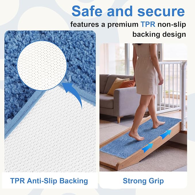 Bathroom Rugs Sets 2 Piece Non Slip Washable Bath Mat Set | Soft Absorbent bathroom mat set Microfiber bathroom floor mat Rubber Backed bath rug set for Floor, Tub and Shower