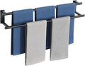 Alise Bathroom Double Towel Bars Wall Mount 28'' Towel Holder Towel Racks for Bathroom,SUS304 Stainless Steel Towel Hanger Towel Rails,Matte Black