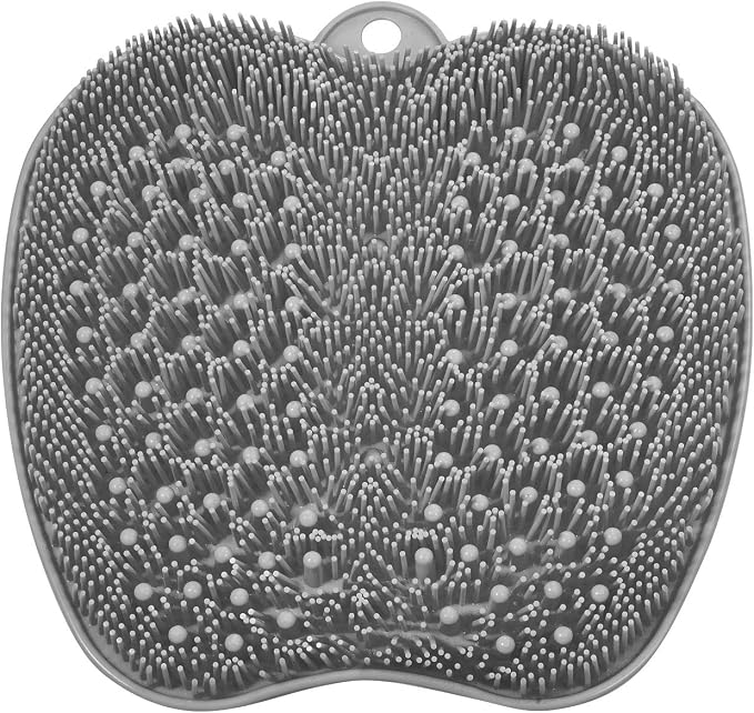 BESKAR XL Large Foot Scrubber Mat for Use in Shower - Shower Foot Cleaner to Eliminate Calluses Dead Skin, Foot Massager Mat for Men & Women to Soothe Achy Feet, Non Slip Suction Cups