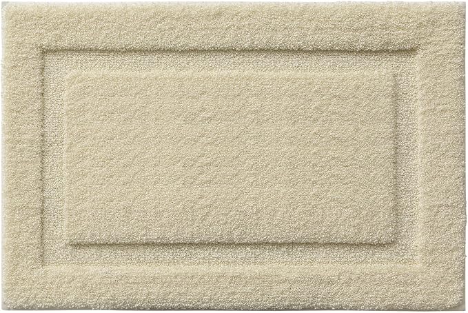 LUMI Soft Bathroom Rugs Absorbent, Non Slip Bath Mat 16X24, Ivory White | Machine Washable with Rubber Backing, Quick Dry, Premium Microfiber Carpet for Shower Floor