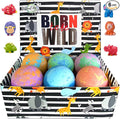 Bath Bombs for Kids with Surprise Inside - Organic Bath Fizzies with Toys Inside. All Natural, Gentle, and Kids Safe, Rainbow Spa Bath Fizz Balls, Birthday Gifts for Boys, Toddlers, Baby