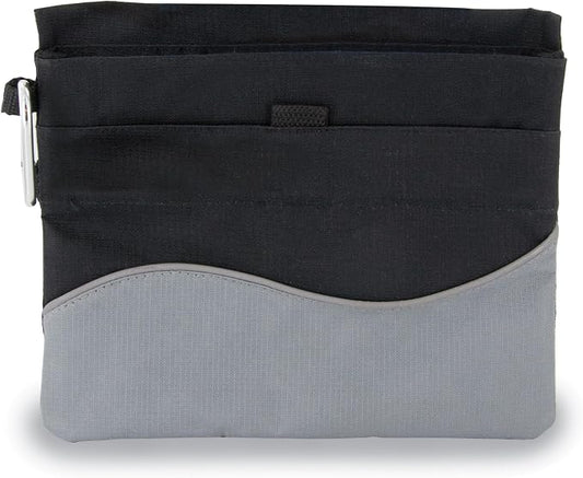 PetSafe Dog Treat Pouch Sport, Black, Standard, 7.5 in L x 6.5 in H | Water & Stain-Resistant Training Pouch with Divided Treat Pocket, Belt Clip & Carabiner for Keys or Bags, Machine Washable