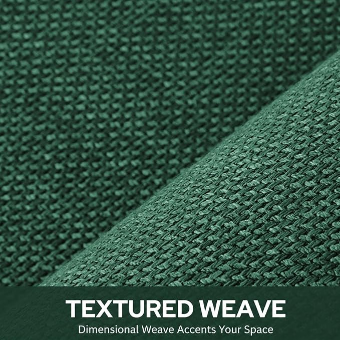 HOMEIDEAS Memory Foam Bathroom Rugs Set, Dark Green 24"x17"+32"x20" | Ultra Absorbent Quick Dry Bath Mats with Non Slip PVC Backing, Machine Washable, Ideal for Bath Floor, Shower and Tub