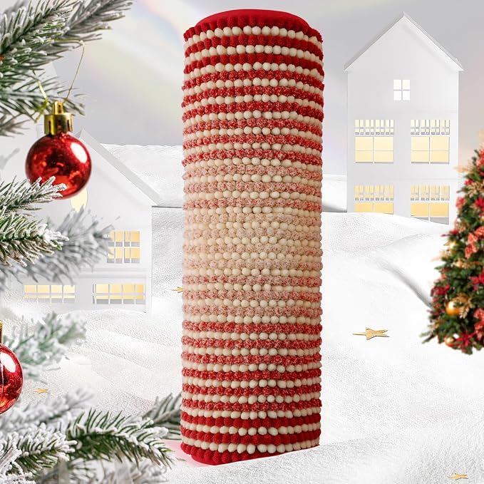 BSICPRO Bathroom Rugs, 17x24 Chenille Bath Mats, Christmas Red | Extra Soft Absorbent, Non Slip Striped, Quick Dry Machine Washable, Shower Rug for Bathroom Bedroom Decor