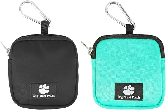 2 Pack Mini Dog Training Treat Pouch with Clip for Leash and Collar, 1 Cup