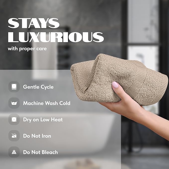 White Classic Taupe Hand Towels for Bathroom [12 Pack] Cotton Hand Towel Bulk for Gym, Kitchen and Spa, 16x27 Inches Soft Highly Absorbent Quick Dry Terry Salon Towels