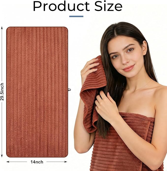 ZVH Hand Towels for Bathroom 6pcs,Quick Dry Microfiber,Super Soft Absorbent | 14X29.5inch,Machine Washable,Hand Towels With Hanging Loops for Spa,Gym,Kitchen,Hotel (Terracotta, Set of 6)