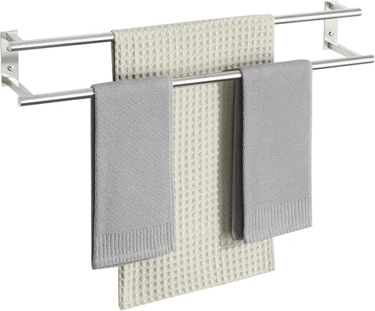 Alise 32 inch Double Towel Bar for Bathroom Wall Mounted, Brushed Nickel | SUS304 Stainless Steel, Bathroom Towel Holder Towel Hanger, Towel Racks for Bathroom, Labatory, Tower Drying Rack Towel Rail