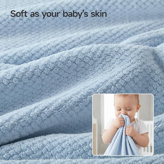 REDKISS Ultra Soft 6 Piece Towel Set, Premium Towels for Bathroom, Highly Absorbent, Quick Dry, Lightweight Bath Towels Set Collection, Includes 2 Bath Towels, 2 Hand Towels, 2 Washcloths, Light Blue