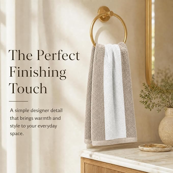 Decorative Hand Towels Set of 2 - Soft Boho Cotton for Bathroom or Kitchen | Absorbent, Lightweight and Quick Drying - Perfect to Elevate Any Bath Decoration at Home