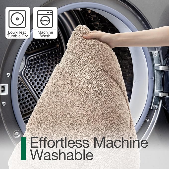 LUMI Ultra Soft Bathroom Rugs Absorbent, Non Slip Bath Mat 20x32, Beige | Machine Washable with Rubber Backing, Quick Dry, Premium Microfiber Plush Carpet for Bathtub and Shower Floor