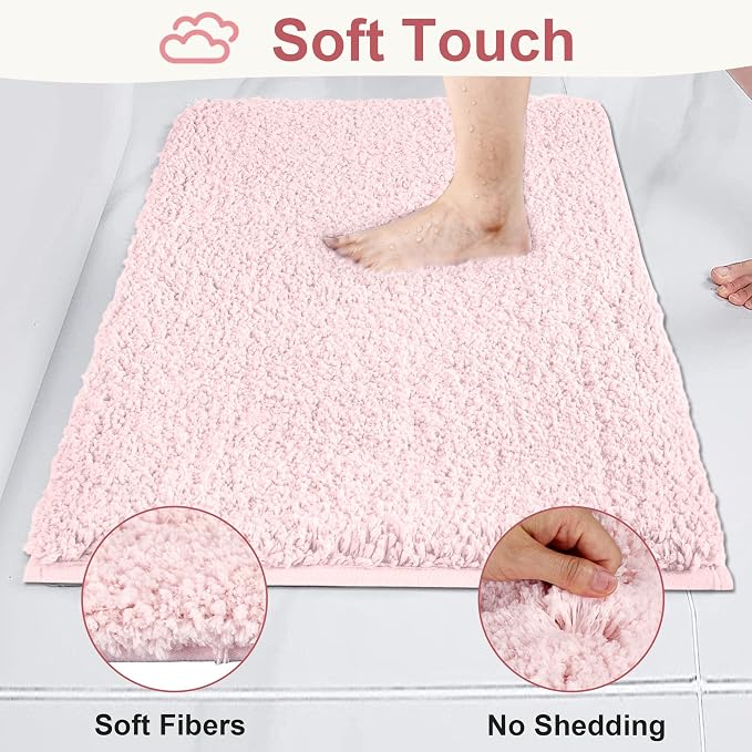 Bathroom Rugs Sets 3 Piece Non Slip Washable Bath Mat Set | Microfiber bath rug set with toilet mats for bathroom , Soft Absorbent toilet rug set TPR Rubber Backed bathroom floor mat