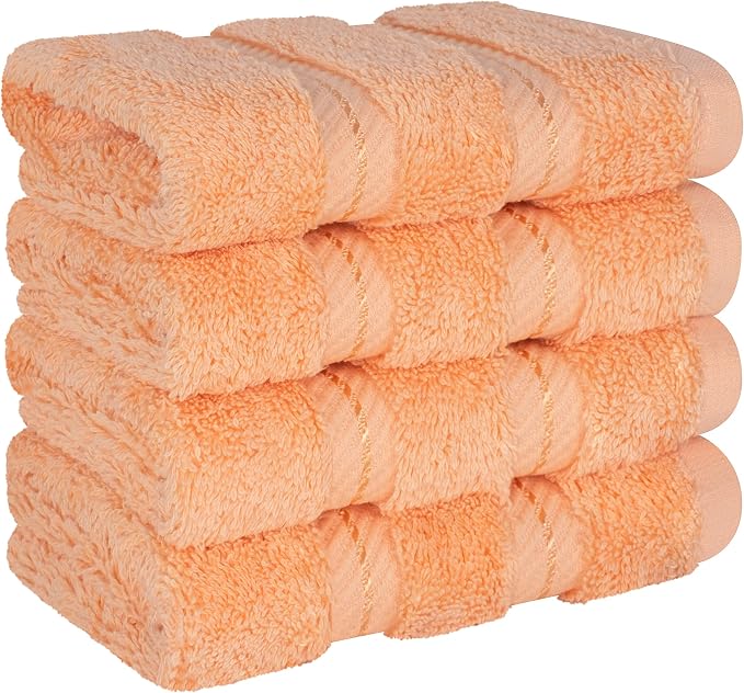 American Soft Linen 100% Cotton Luxury Turkish Towels, 4 PC Washcloth Set | Soft Absorbent Quick Dry OEKO Tex Standard 100 Certificated Durable Machine Washable Premium Hotel Quality