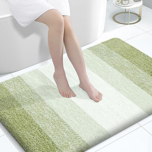 OLANLY Large Bathroom Rugs 44x32, Extra Soft Absorbent Microfiber Bath Rugs | Mustard Yellow, Non-Slip Quick-Drying Rubber Backing, Washable Bath Mat for Floor, Tub and Shower, Home Decor Accessories