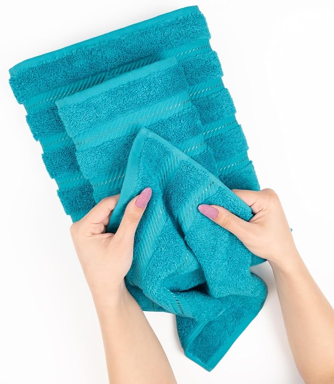 American Soft Linen 100% Cotton Luxury Turkish Towels, 6 Piece Towel Set | Soft Absorbent Quick Dry OEKO Tex Standard 100 Certificated Durable Machine Washable Premium Hotel Quality