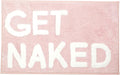 LABEND HOME Get Naked Bath Mat 20" x 31.5” - Funny Bathroom Rug, Plush Microfiber Non-Slip Backing, Machine Washable Quick-Dry Bath Decor - Pink