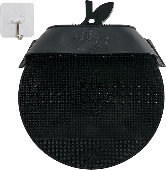 Larger Foot Scrubber - Foot Cleaner&Massager with Non-Slip Suction Cups for Use in the Shower(Black)