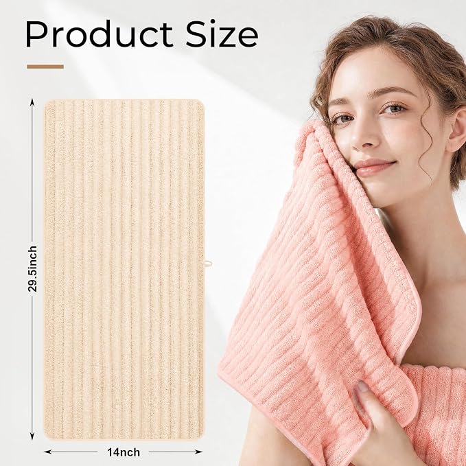 ZVH Hand Towels for Bathroom 6pcs,Quick Dry Microfiber,Super Soft Absorbent | 14X29.5inch,Machine Washable,Hand Towels With Hanging Loops for Spa,Gym,Kitchen,Hotel (Pink+Beige+Brown, Set of 6)