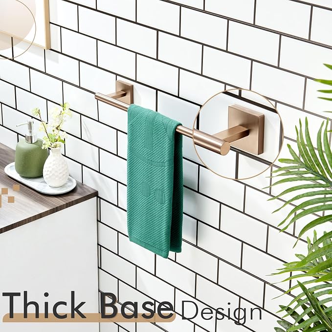 KOKOSIRI Bathroom Towel Bars 12 Inch Towel Ring Champagne Bronze 30CM Hand Towel Holder for Bath Kitchen Wall Stainless Steel B4005CPG-L12