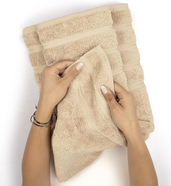 American Soft Linen 100% Cotton Luxury Turkish Towels, 4 PC Hand Towel Set | Soft Absorbent Quick Dry OEKO Tex Standard 100 Certificated Durable Machine Washable Premium Hotel Quality