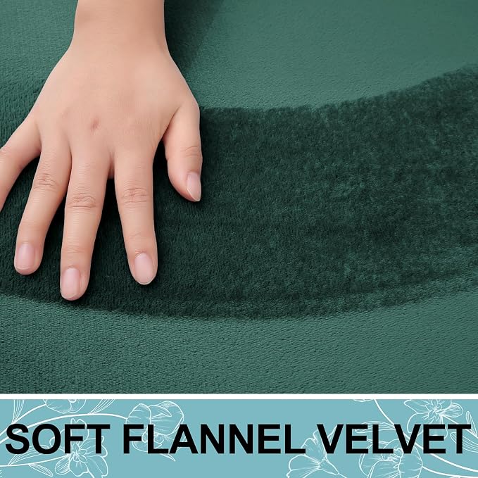 Smiry Memory Foam Bath Mat 36x24, Extra Soft and Absorbent Bathroom Rugs | Green, Quick Dry Machine Washable Non-Slip Bath Mat for Bathroom Floor, Shower and Tub