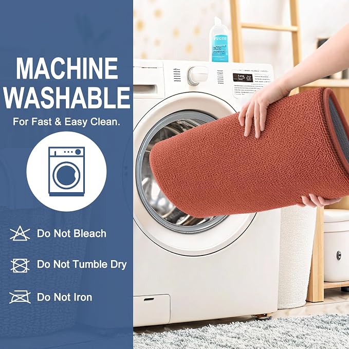 OLANLY Memory Foam Absorbent Bathroom Rugs Mats 30x20, Rustic Terracotta | Soft Quick Dry Bath Mats Rugs, Non-Slip, Machine Washable Carpet for Bathroom Floor, Tub and Shower, Home Decor Accessories