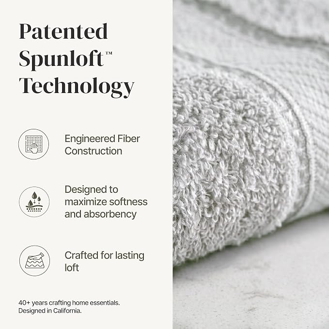 Modern Threads 4-Pack SpunLoft Bath Towel 30x54 - Grey