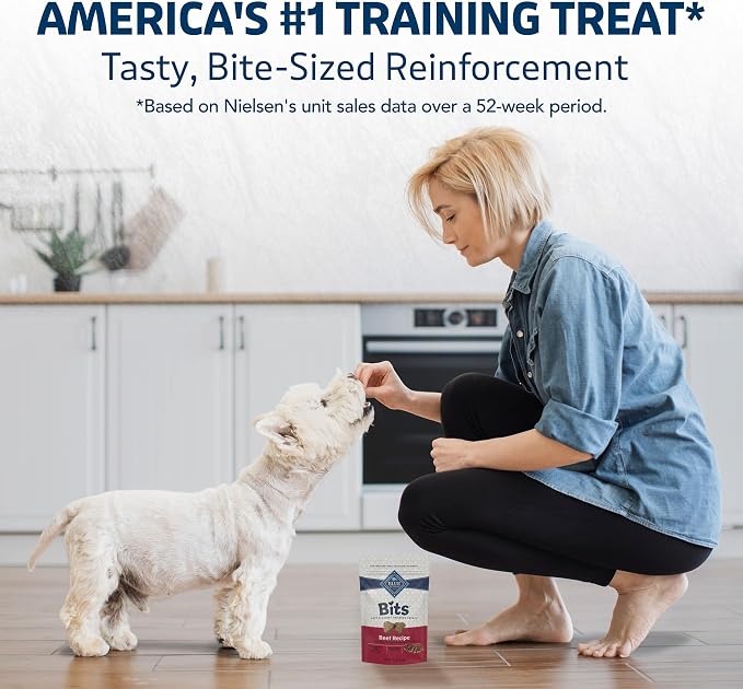 Blue Buffalo Bits Beef Training Treats, 11 oz | Real Beef First, DHA for Cognitive Development, No Chicken By-Product Meals, Free from Red Dye 40