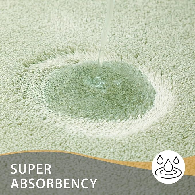 MINIDEAR Bathroom Rugs 60x20 Sage Green - Thick Memory Foam Bath Mat, Ultra Soft & Plush Fluffy, Non-Slip, Quick Dry, Absorbent Washable Floor Microfiber Mat for Tub, Home Decor Accessories