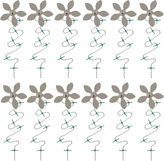Shower Drain Hair Catcher – Disposable Bathroom Hair Trap, Easy to Install in Shower Drain Cover, Helps Prevent Clogs – As Seen on Shark Tank - Silver Flower (12-Pack)
