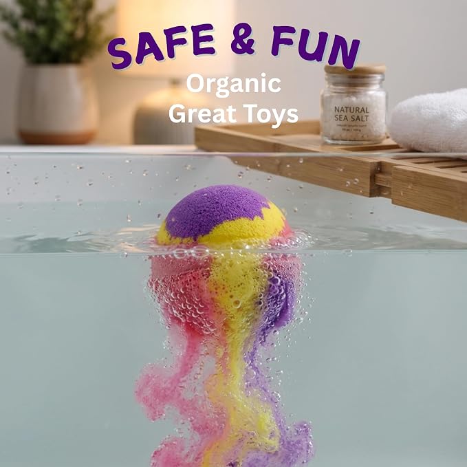 EvolutionUSA 1pc Red Epic Superhero Bath Bombs for Kids – Super Hero Bath Bomb with Toy Inside, Fun Children Bathbomb Easter, Organic Bathbomb with Surprise Inside, Superhero Bath Fizzer Valentines