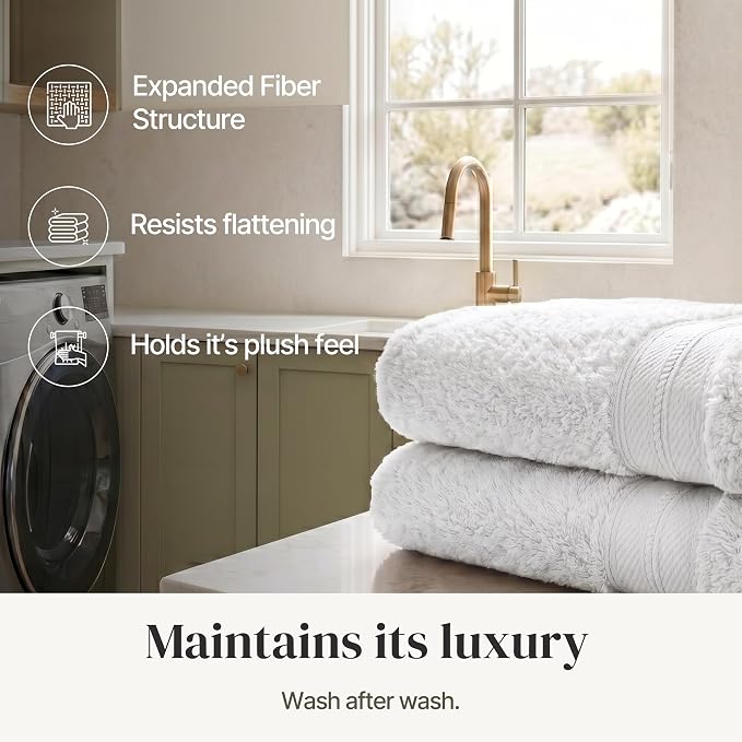 Modern Threads 4-Pack SpunLoft Bath Sheet White 35x66