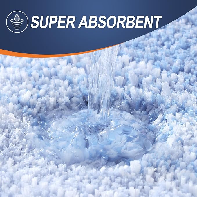 OLANLY Small Bathroom Rugs 24x16, Extra Soft Absorbent Microfiber Bath Rugs | Light Blue, Non-Slip Quick-Drying Rubber Backing, Washable Plush Bath Mat for Floor, Tub and Shower, Home Decor Accessories