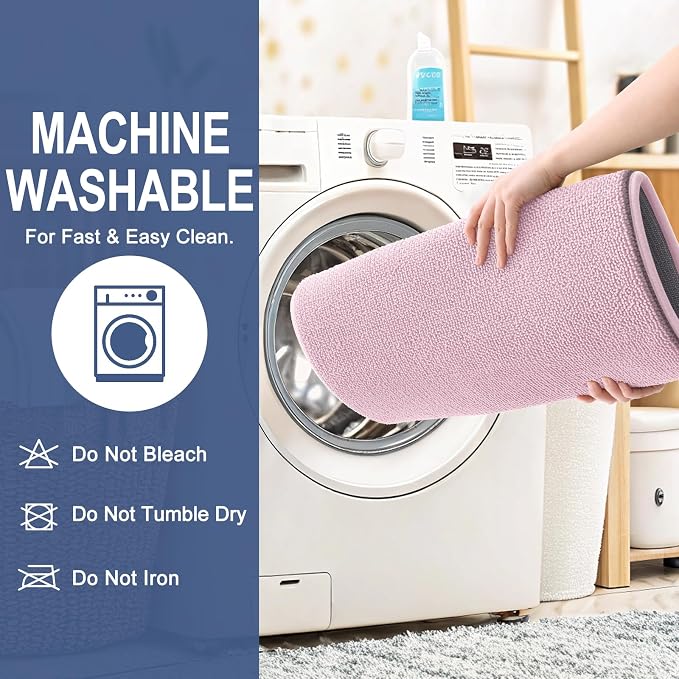 OLANLY Memory Foam Bathroom Runner Rugs 44x24, Long Bath Mats, Dusty Rose | Soft Quick Dry Bath Rugs, Non-Slip, Absorbent Machine Washable Mat for Bathroom Floor, Tub and Shower, Home Decor Accessories