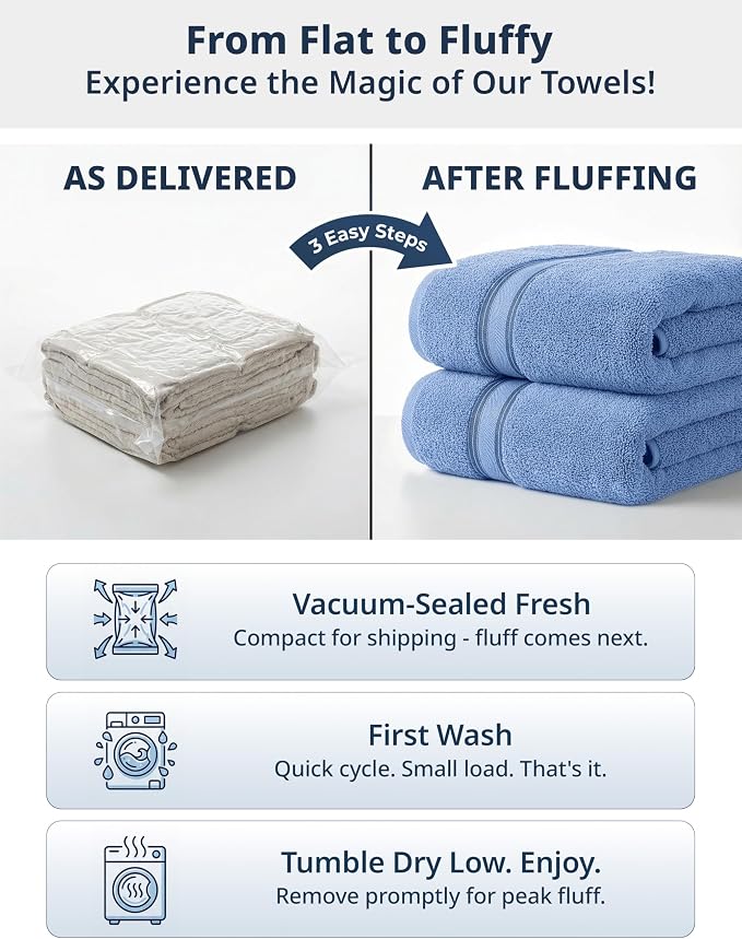 LANE LINEN Bath Sheets Large 100% Cotton 4 Pack Oversized Soft - Allure | Oversized Bath Towels - Coordinated Colors, Everyday Durability, OEKO-TEX Certified, Zero-Twist Durability, Generously Sized