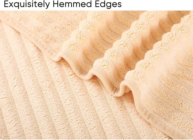 Luxury 3-Piece Quick-Dry Bath Towel Set – Ultra Soft Microfiber Towels | Hand Bath Towels for Bathroom, Pool, Home, Sports Gym & Travel – Elegant Twill Design (14”x 29.6”)