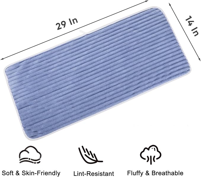 Luxury 3-Piece Quick-Dry Bath Towel Set – Ultra Soft Microfiber Towels | Hand Bath Towels for Bathroom, Pool, Home, Sports Gym & Travel – Elegant Twill Design (14”x 29.6”)