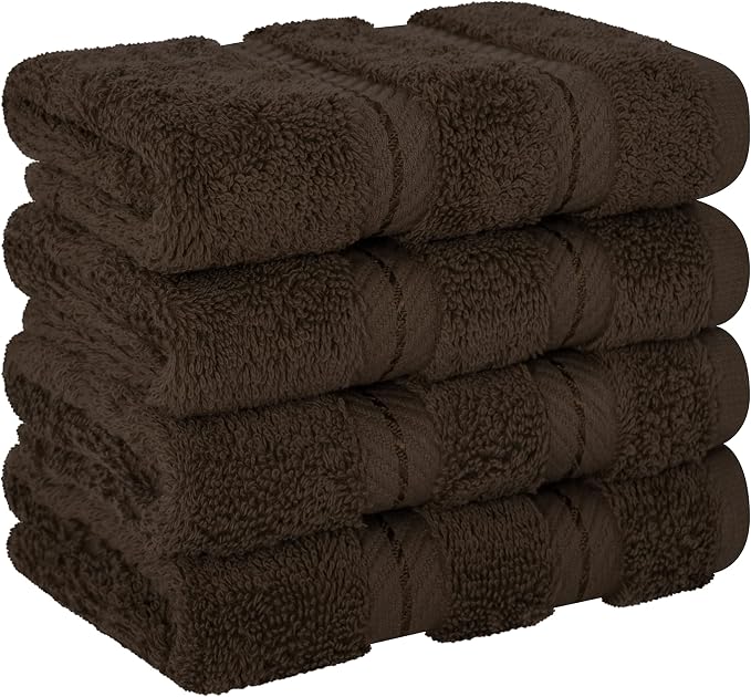American Soft Linen 100% Cotton Luxury Turkish Towels, 4 PC Washcloth Set | Soft Absorbent Quick Dry OEKO Tex Standard 100 Certificated Durable Machine Washable Premium Hotel Quality
