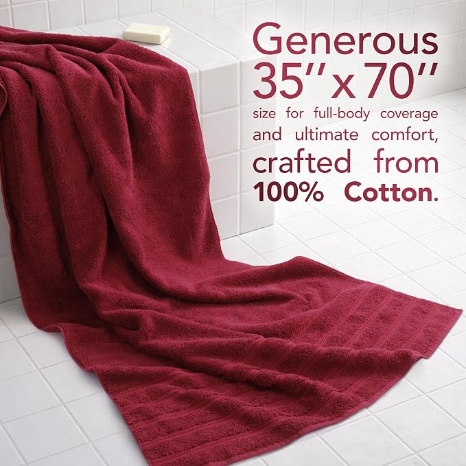 American Soft Linen 100% Cotton Luxury Turkish Towels, 35x70 XL Bath Sheet | Soft Absorbent Quick Dry OEKO Tex Standard 100 Certificated Durable Machine Washable Premium Hotel Quality