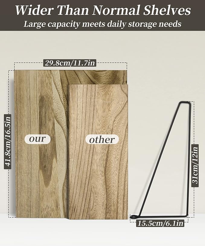 Afuly 12 Inch Deep Floating Shelves for Wall, Rustic Farmhouse Wall Mounted Hanging Shelf Large Wood Organizers Bookshelf, Set of 2