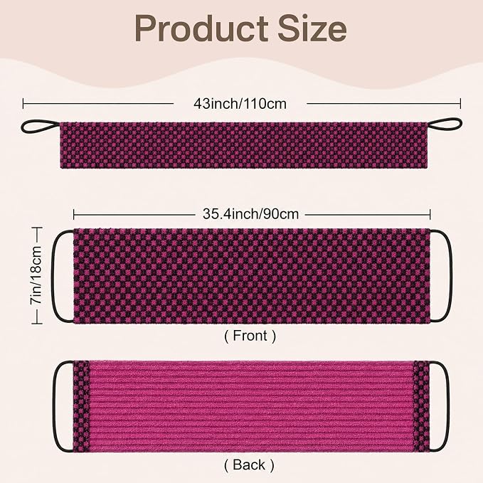 Dual-Textured Exfoliating Washcloth Towel - Back Scrubber for Use in Shower Bath, Exfoliating Body Scrubber Exfoliator, Japanese Exfoliate Loofah Lufa Sponge Wash Cloth for Women Men