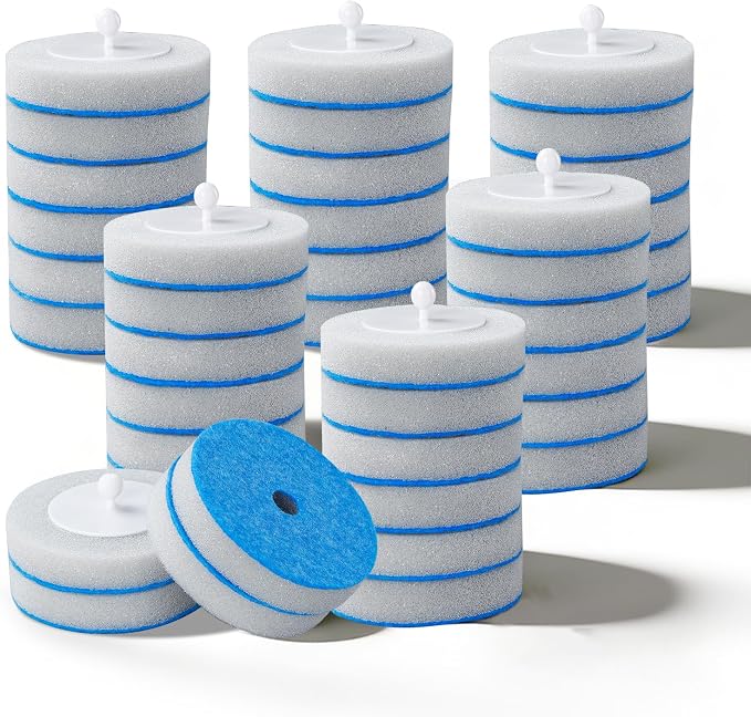 36pcs Disposable Toilet Brush Refills, Toilet Bowl Cleaner Refill Pads | Disposable Scrubber Refill Heads for Deep Bathroom Cleaning