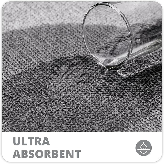 Bosap Bath Mat,Ultra Thin Bathroom Runner Rugs,Large Bath Mats for Bathroom,Quick Dry,Non-Slip,Machine Washable,Low Pile,Bath Rug,Shower Outside,Sink,Home Decor Accessories.Grey,1'9"x3'11"（21x47inch）
