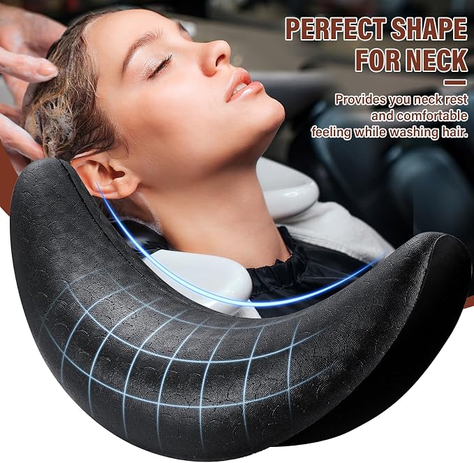 Noverlife Salon Shampoo Bowl Neck Rest, Shampoo Bowl Pillow Neck Pillow for Salon Shampoo Sink, Neck Cushion Salon Wash Bowl Neck Rest Portable Washing Sink Basin Pillow Support for Barbershop
