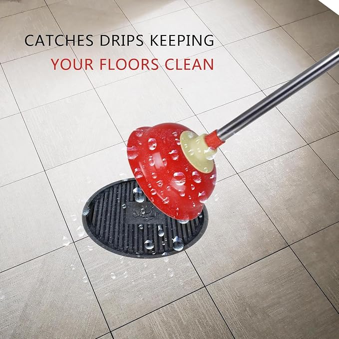 Plunger Tray Plunger Mat,Anti-Slip Drip Holder for Bathroom Kitchen Storage | Universal Toilet Plunger Holder Drip Tray,Air Drying Mat for Plungers Wicks Water,Dries Quickly.Protects Floors from Stains