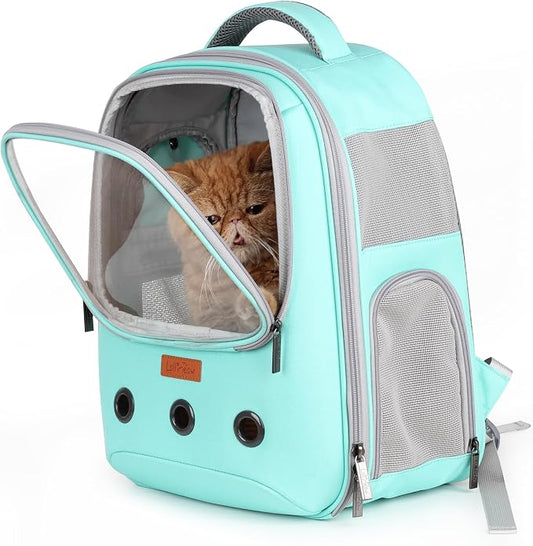 Pet Carrier Backpack, Bubble Backpack Carrier, Cats and Puppies,Airline-Approved, Designed for Travel, Hiking, Walking & Outdoor Use (Green)
