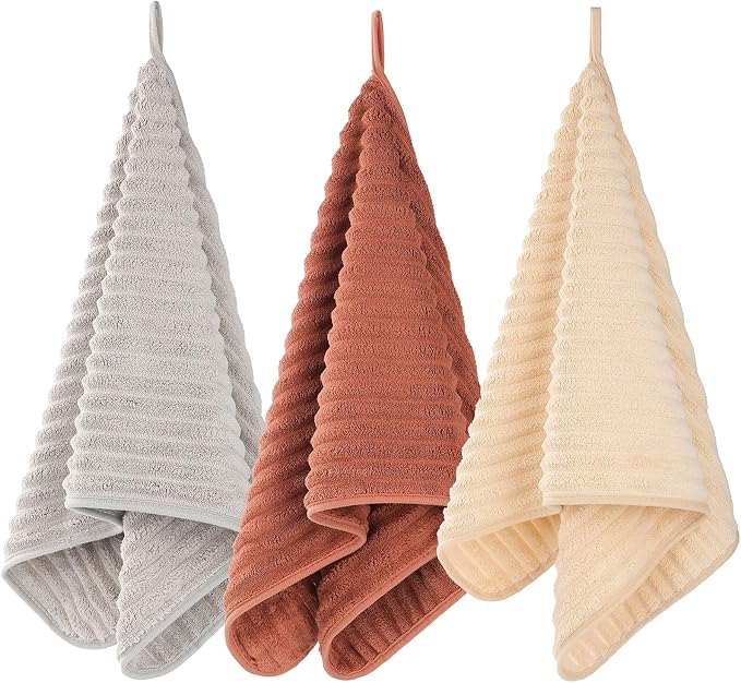 Luxury 3-Piece Quick-Dry Bath Towel Set – Ultra Soft Microfiber Towels | Hand Bath Towels for Bathroom, Pool, Home, Sports Gym & Travel – Elegant Twill Design (14”x 29.6”)