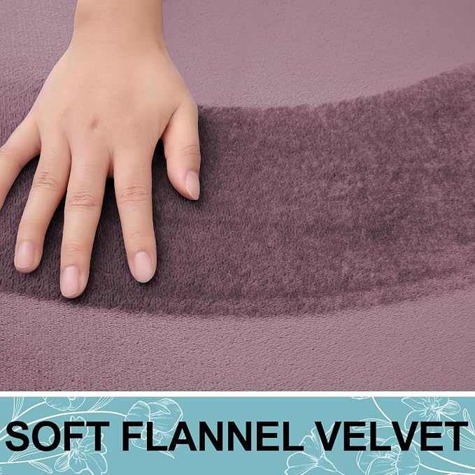 Smiry Memory Foam Bath Mat 24x16, Extra Soft and Absorbent Bathroom Rugs | Deep Plum, Quick Dry Machine Washable Non-Slip Bath Mat for Bathroom Floor, Shower and Tub