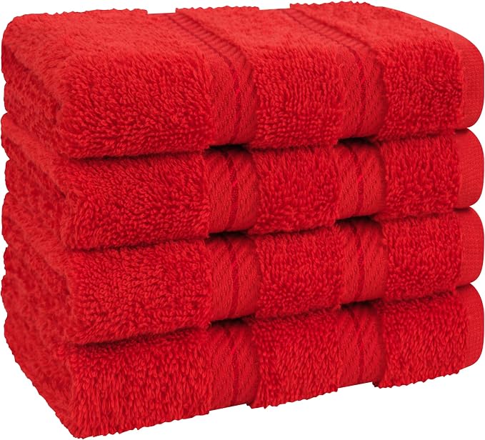 American Soft Linen 100% Cotton Luxury Turkish Towels, 4 PC Washcloth Set | Soft Absorbent Quick Dry OEKO Tex Standard 100 Certificated Durable Machine Washable Premium Hotel Quality