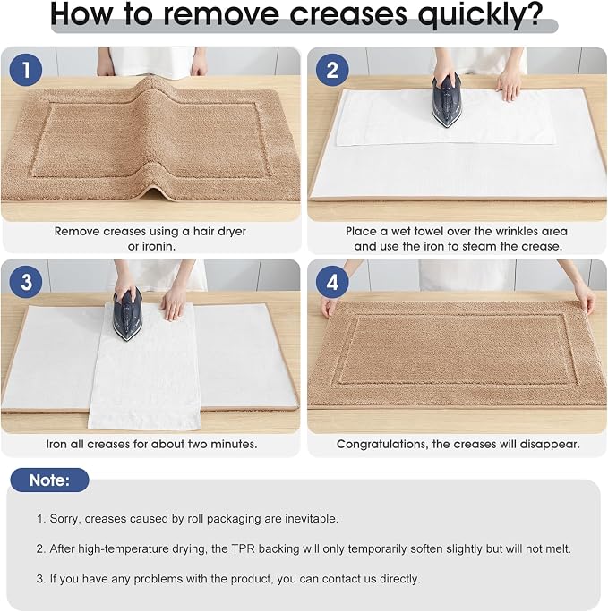 Bathroom Runner Rug 59"x20", Ultra Soft Thick Plush Fluffy Microfiber Absorbent Bath Mat, Non-Slip Backing, Machine Washable Bath Mats for Bathroom Floor, Tub and Shower, Home Decor, Brown